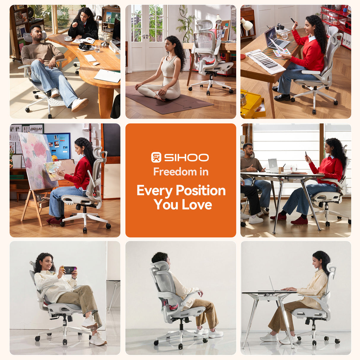 Sihoo B100 Ergonomic Office Chair With Flip-Up Armrest